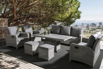 Outdoor wicker sofa set for Garden, patio, terrace, restaurant, farmhouse by Sundecor Outdoor Furniture