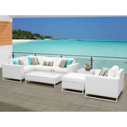 outdoor wicker sofa set for garden, patio, terrace, restaurant by Sundecor Outdoor Furniture