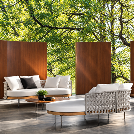 Braid & Rope Outdoor Sofa set for Garden, patio or poolside by Sundecor Outdoor Furniture
