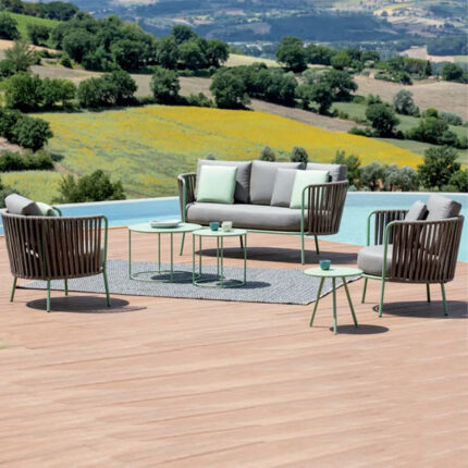 Braid & Rope outdoor sofa set for garden, patio, poolside, balcony, resort by Sundecor Outdoor Furniture India