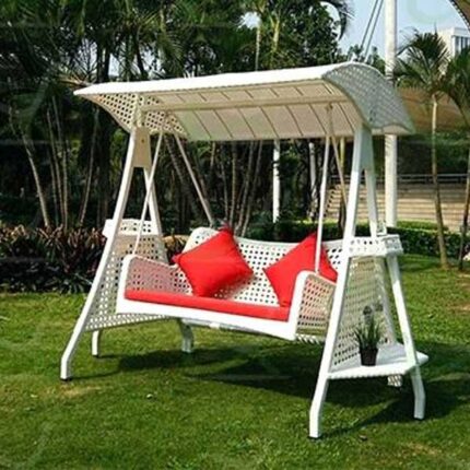 outdoor wicker swing two, three seater with stand for garden, patio, balcony, terrace by Sundecor Outdoor Furniture