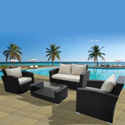 Outdoor wicker Sofa set for Garden, Patio, terrace, restaurant by Sundecor Outdoor Furniture