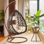 outdoor wicker swing set for garden, patio, balcony by Sundecor Outdoor Furniture