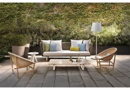 Braid & Rope Outdoor Sofa Set for Garden, Living Room, Patio, Terrace by Sundecor Outdoor Furniture
