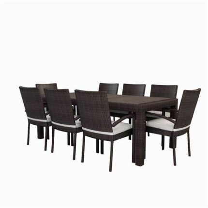 outdoor wicker dining set for garden, patio, terrace, restaurant by Sundecor Outdoor Furniture