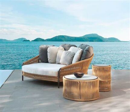 outdoor rope daybed for garden, poolside, patio by Sundecor Outdoor Furniture