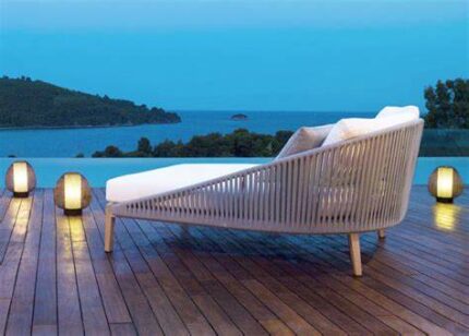 outdoor rope daybed for garden, poolside, patio by sundecor outdoor furniture