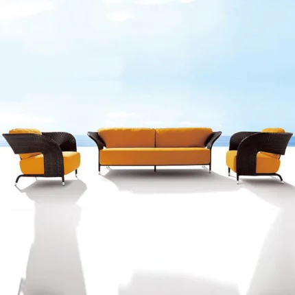 outdoor wicker sofa set for Garden, patio, terrace, restaurant, farmhouse by Sundecor Outdoor Furniture