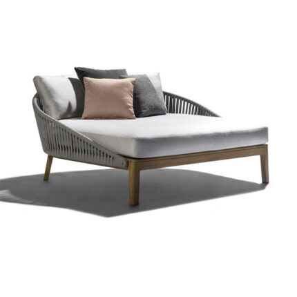 Outdoor Braid & Rope Daybed for Garden, patio, poolside, farmhouse, resort, cafeteria by Sundecor Outdoor Furniture