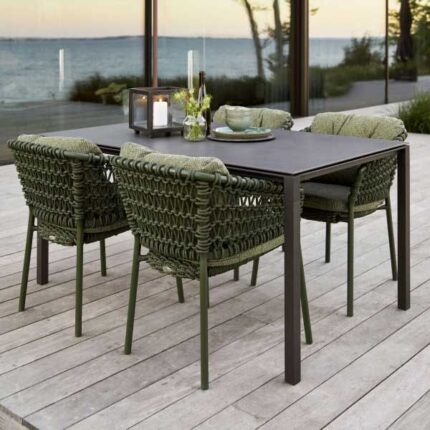 Braid & Rope Outdoor Dining Set for Garden, Poolside, Patio, Terrace by Sundecor Outdoor Furniture