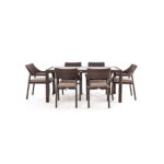 Outdoor Wicker Dining set for Garden, patio, terrace, farmhouse by Sundecor Outdoor Furniture