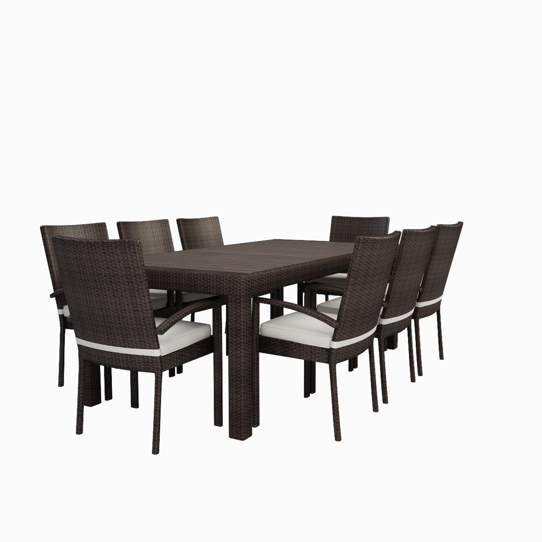 Outdoor wicker dining set for garden, patio, farmhouse, restaurant by Sundecor Outdoor Furniture Outdoor wicker dining set for garden, patio, farmhouse, resort, restaurant by Sundecor Outdoor Furniture