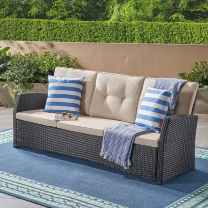 outdoor wicker couch for garden, patio, terrace by Sundecor Outdoor Furniture