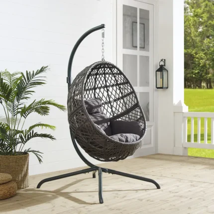 outdoor wicker swing set for garden, patio, balcony, terrace by Sundecor Outdoor Furniture