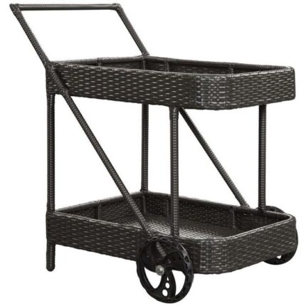 outdoor rattan serving trolley for garden, patio, bar, club, restaurant by Sundecor Outdoor Furniture