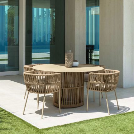 Braid & Rope Outdoor Dining set for Garden, Patio, resort or farmhouse by Sundecor Outdoor Furniture