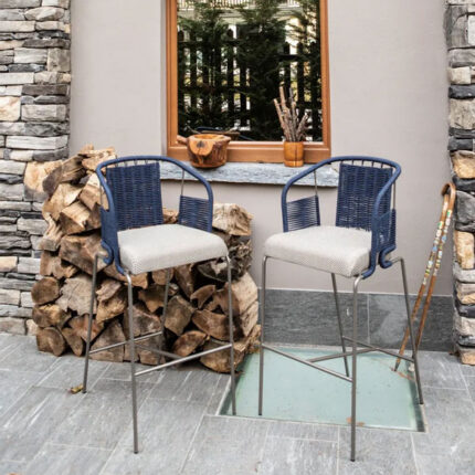 Outdoor Braid & Rope Bar chairs for garden, patio, resort, restaurant, club, bar, cafeteria by Sundecor Outdoor Furniture