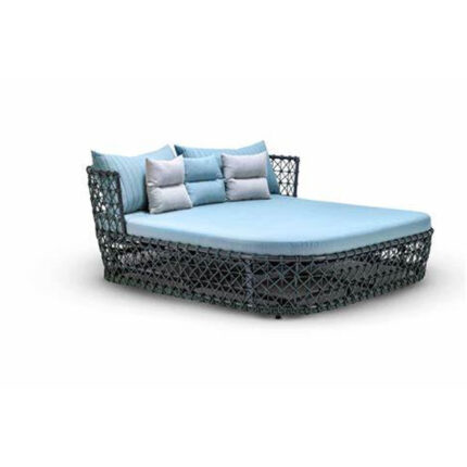 Outdoor Braid & Rope Daybed for Garden, patio, poolside, farmhouse, resort by Sundecor Outdoor Furniture