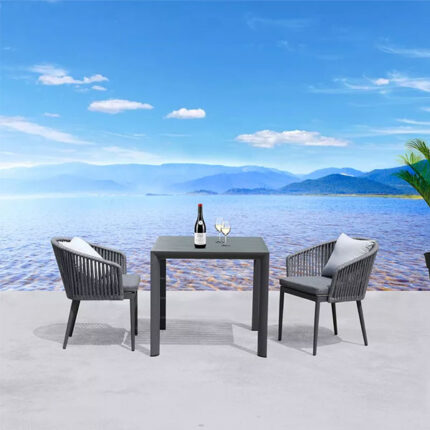 Outdoor Furniture Braid & Rope Dining Set for Garden, Dining Room, Terrace by Sundecor Outdoor Furniture