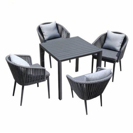 Braid & Rope Outdoor Dining set for Garden, patio, poolside or terrace by Sundecor Outdoor Furniture