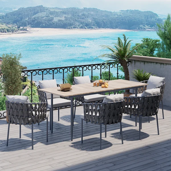 Braid & Rope Outdoor Dining Set for garden, patio, terrace by Sundecor Outdoor Furniture