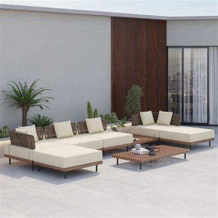 Outdoor Wicker Sofa Set for Garden, living room, Terrace by Sundecor Outdoor Furniture