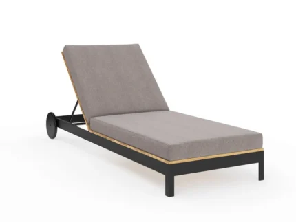 Outdoor Furniture Wood & Metal Sunlounger for poolside, Garden by Sundecor Outdoor Furniture