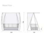 Outdoor Furniture Wood & Metal Swing Set for Garden, Poolside, Patio, Balcony, Terrace by Sundecor Outdoor Furniture