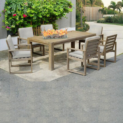 Outdoor Furniture Wooden Dining Set for Garden, Dining Room, Balcony, Patio, Terrace by Sundecor Outdoor Furniture