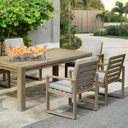 Outdoor Furniture Wooden Dining Set for Garden, Dining Room, Balcony, Patio, Terrace by Sundecor Outdoor Furniture