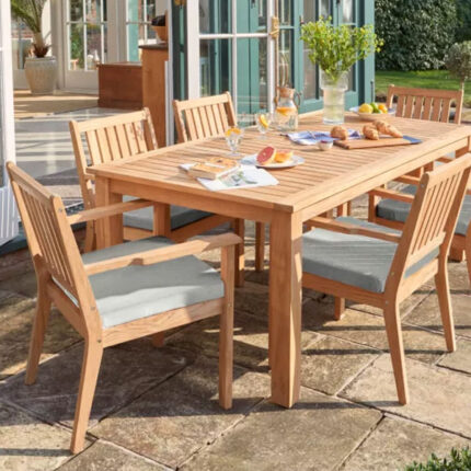 Outdoor Furniture Wooden Dining Table Set for Garden, Dining Room, Patio, Terrace by Sundecor outdoor Furniture