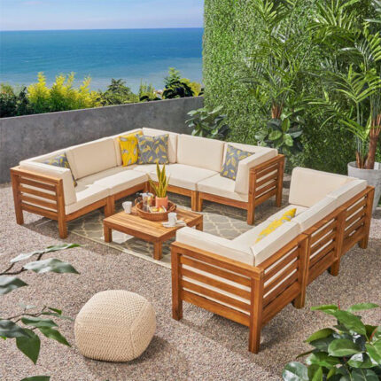 Outdoor Furniture Wooden Sofa Set for Garden, living room, Patio, Terrace by Sundecor Outdoor Furniture