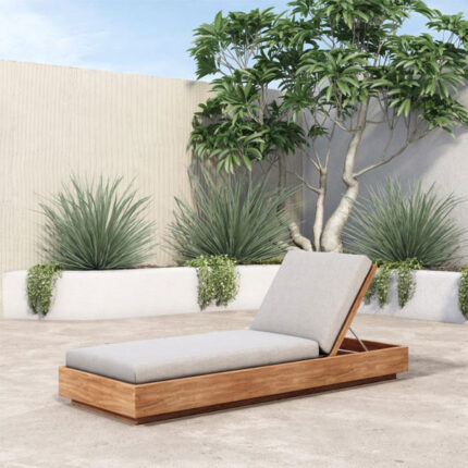 Outdoor Furniture Wooden Sun lounger for Garden, Poolside, Patio, Terrace by Sundecor Outdoor Furniture