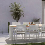 Outdoor Furniture Wood & Metal Dining Set for Garden, Balcony, Terrace by Sundecor Outdoor Furniture