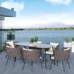 Braid & Rope Outdoor Dining Set for Garden, patio, terrace, club, restaurant by Sundecor Outdoor Furniture