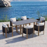 Braid & Rope Outdoor Dining Set for Garden, patio, terrace, club, restaurant by Sundecor Outdoor Furniture