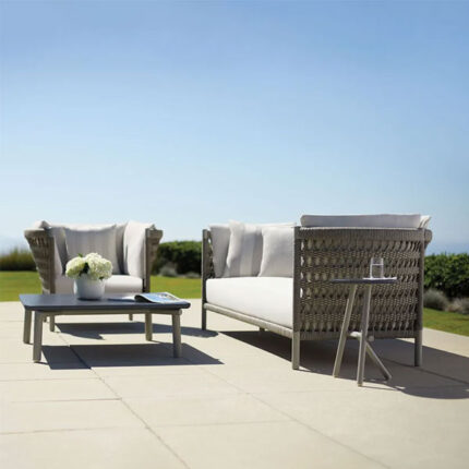 Braid & Rope Outdoor Sofa set for Garden, patio, terrace, restaurant, cafeteria, farmhouse by Sundecor Outdoor Furniture