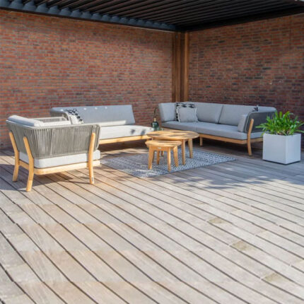 Braid & Rope Outdoor Sofa set for Garden, patio, terrace, restaurant, farmhouse by Sundecor Outdoor Furniture India