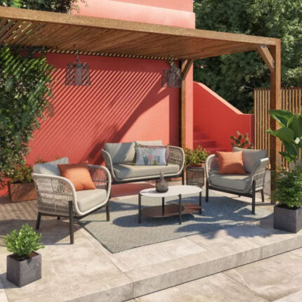 Braid & Rope Outdoor Sofa set for Garden, patio, terrace, farmhouse, hotel by Sundecor Outdoor Furniture