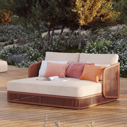 Outdoor Rope Daybed for Garden, patio, terrace, poolside by Sundecor Outdoor Furniture
