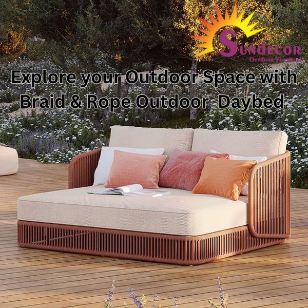 Outdoor Rope Daybed for Garden, patio, poolside by Sundecor Outdoor Furniture