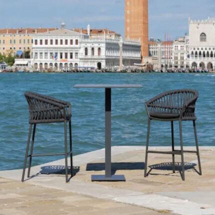 Outdoor Rope Bar chairs for Garden, patio, terrace, bar, club, restaurant by Sundecor Outdoor Furniture