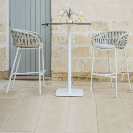 Outdoor Rope Bar chairs for Garden, patio, terrace, bar, club, restaurant, farmhouse by Sundecor Outdoor Furniture