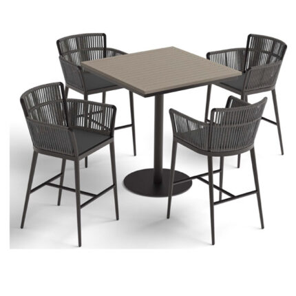 Outdoor Rope Bar Chairs for Garden, patio, terrace, bar, club by Sundecor Outdoor Furniture