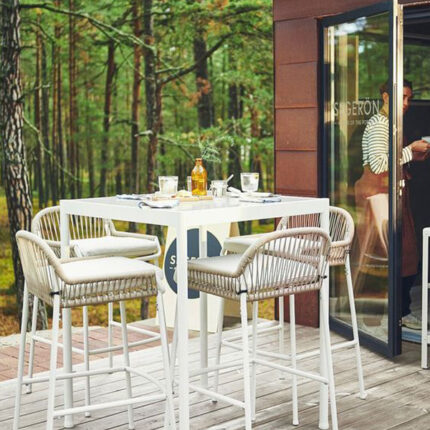 Outdoor Rope Bar chairs for Garden, patio, terrace, bar, club, restaurant by Sundecor Outdoor Furniture