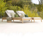 Outdoor Wooden Sun loungers in Goa, India for Garden, patio or poolside, Farmhouse, restaurant and resort by Sundecor Outdoor Furniture