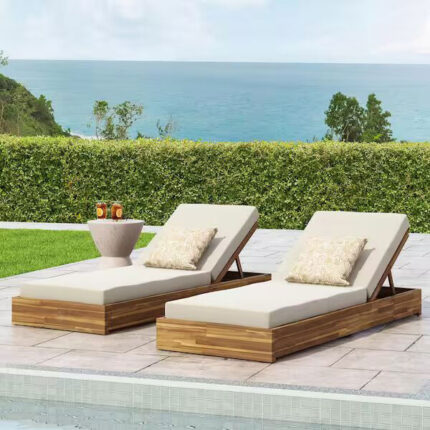 Outdoor Furniture Wooden Sun lounger for Garden, patio, poolside, restaurant, resort, farmhouse by Sundecor Outdoor Furniture