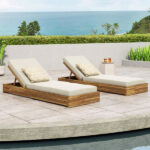 Outdoor Furniture Wooden Sun lounger for Garden, patio, poolside, restaurant, resort, farmhouse by Sundecor Outdoor Furniture