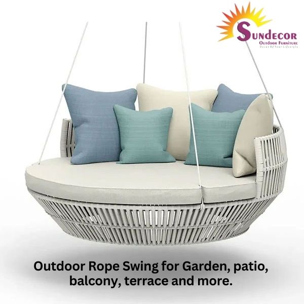 Outdoor Rope Swing for Garden, patio, balcony by Sundecor Outdoor Furniture