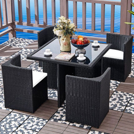 Outdoor Wicker Coffee Set for Garden, patio, terrace, farmhouse by Sundecor Outdoor Furniture
